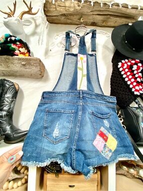 Artisan cottagecore patchwork boho rustic overalls prairie Granny hippy vibe